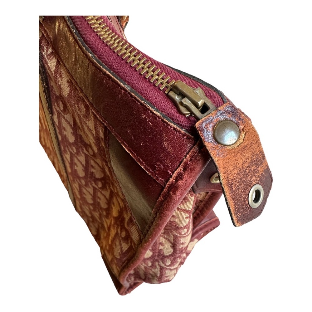 Dior DIORISSIMO Burgundy & Linen Travel Bag - Picture 8 of 11